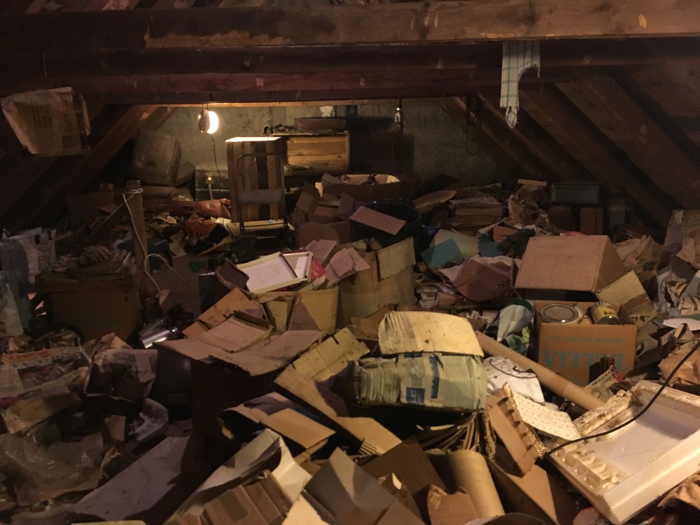vide maison grenier Corrèze papier carton bois rongeurs
